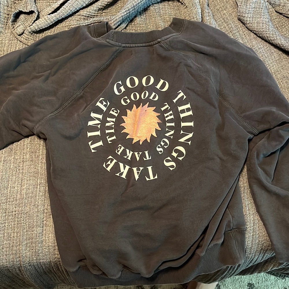 EUC L faded black spiritual gangster sweatshirt
